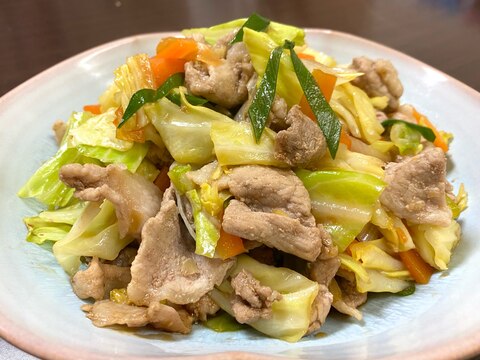 生姜香る豚肉とキャベツのオイスターソース炒め